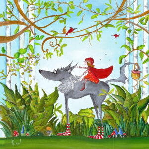 Carte carrée – Le loup à chaussettes