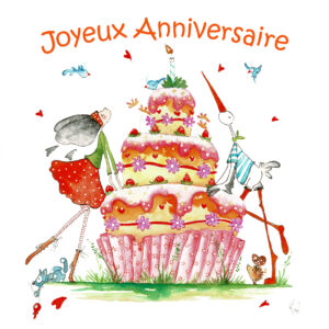 Carte carrée – Joyeux anniversaire
