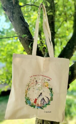 Tote bag – Le loup à chaussettes