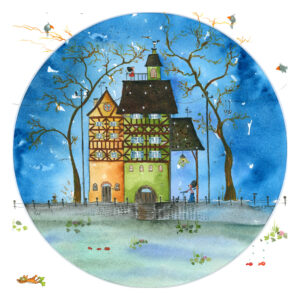 Carte carrée – La bulle bleue